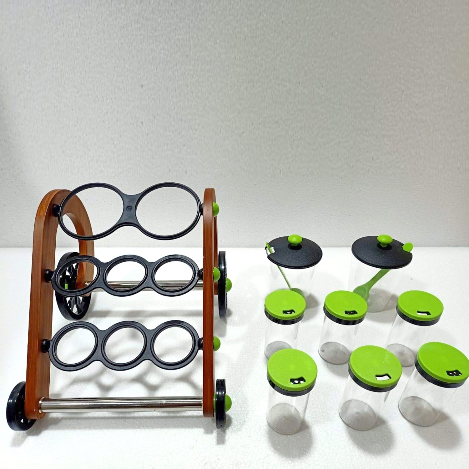2677 Rajwadi Spice Jar Stand and holder for supporting jars, bottles etc. including all kitchen purposes. 2677 Rajwadi Spice Jar Stand and holder for supporting jars, bottles etc. including all kitchen purposes.